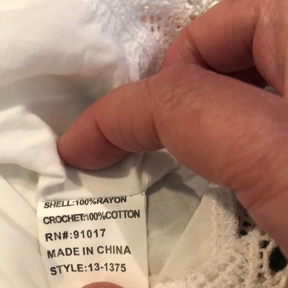 EUC Solitaire Swimsuit White Coverup size M - Picture 7 of 7